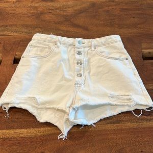 Wild Fable Highest-Rise Cutoff Jean Shorts - White/cream
